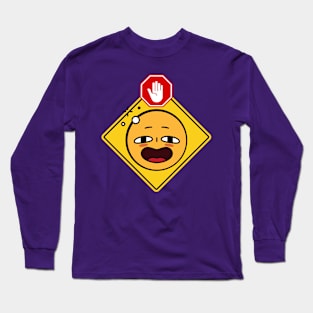 Alert Warning Facial Emoji Expressions #8 Long Sleeve T-Shirt